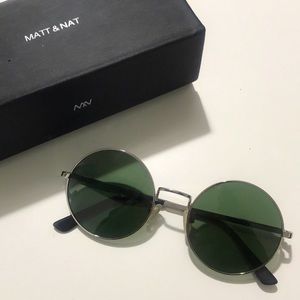 MATT & NAT Emerald Green Round Sunglasses